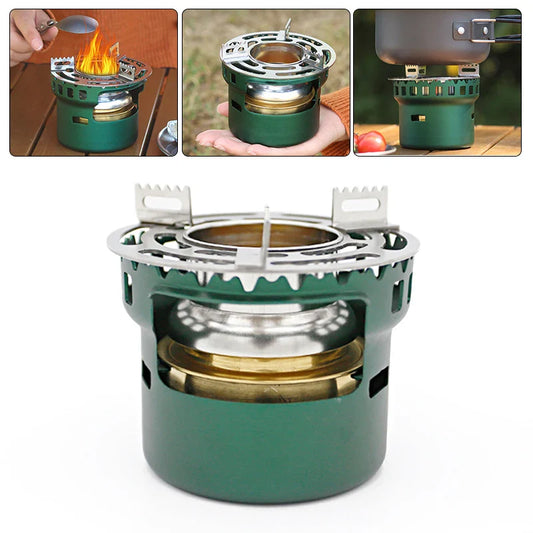 Aluminum Alcohol Camp Stove – Lightweight with Pot Stand & Storage Bag, 4 Colors