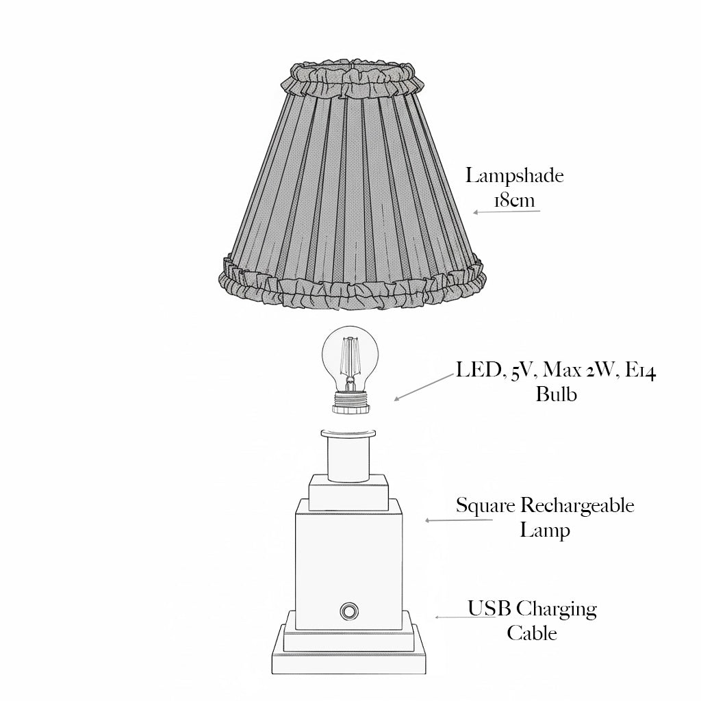 Square Rechargeable Lamp