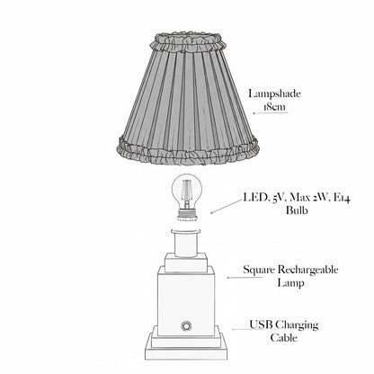Square Rechargeable Lamp