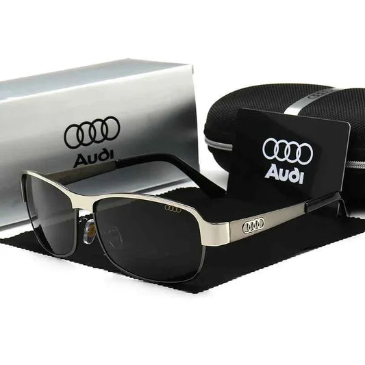 Audi Retro Oval UV400 Polarized Sunglasses for Men Women Motorcycle Glasses Antiglare Outdoor Adventure Shades lunette de soleil