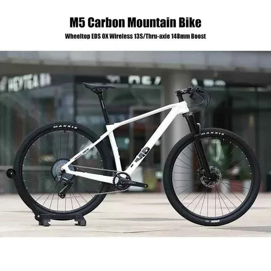Twitter New M5 Wireless Carbon MTB Bicycle 29 Wheeltop EDS OX 13S Electronic Shifter Inner Cables Mountain Bikes For Adults