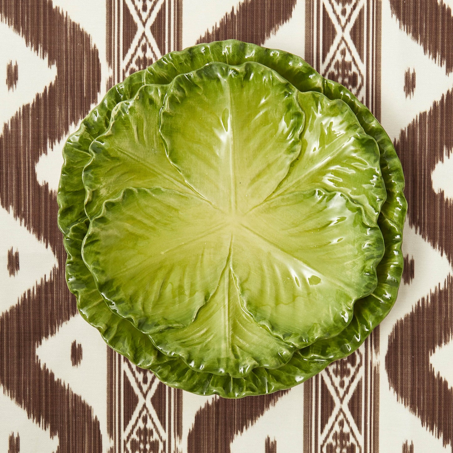 Serena Green Cabbage Dinner & Starter Plates (Set of 8)
