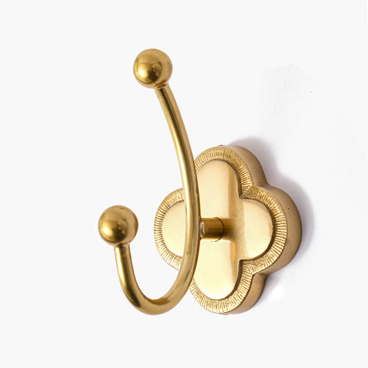Quatrefoil Brass Hook