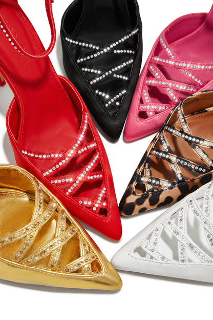 Tanalee Embellished High Heel Pumps - Gold