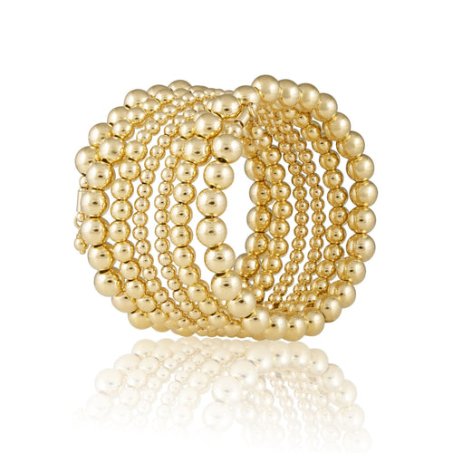 Allison Beaded Wrap Bracelet - 6 Row