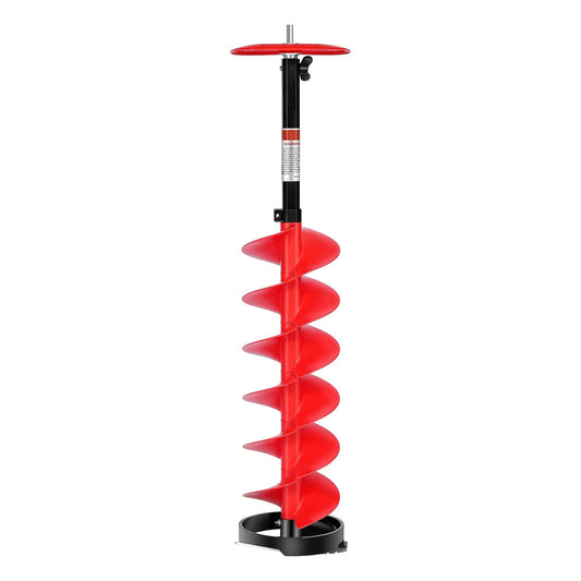 8" Ice Auger Drill Bit | 39" Nylon Blade with Extension Rod & Blade Guard