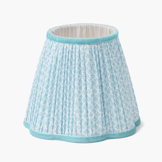 Soft Blue Lotus Lampshade (18cm)