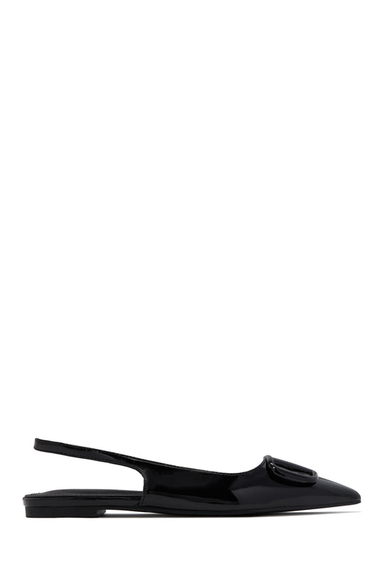 Violet Slingback Flats - Black