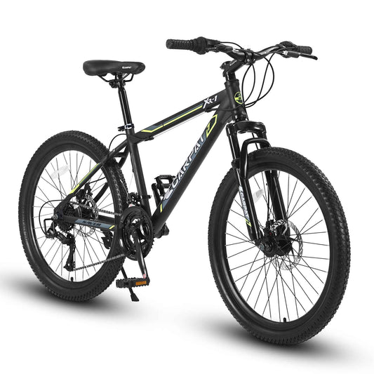 26" Adult Mountain Bike | 21-Speed, Dual Disc Brakes & Dual Shock Absorption