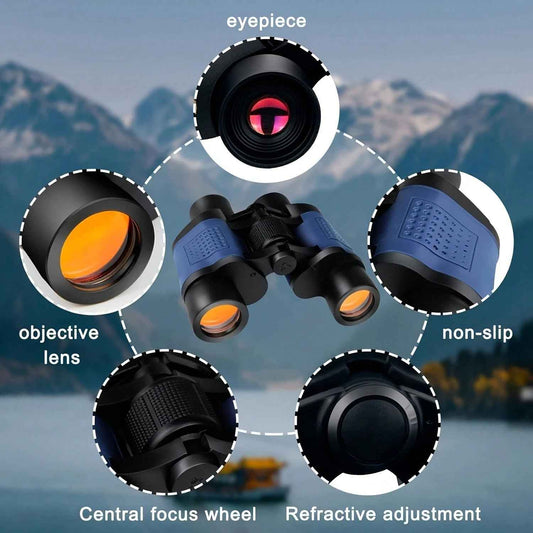 60x60 HD Night Vision Binoculars – High-Power Telescope for Hunting, Hiking & Outdoor Use
