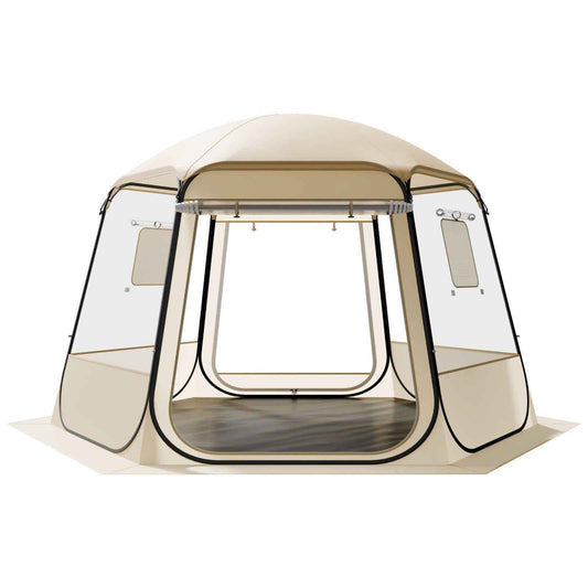Clear Bubble Dome Tent | 11x10.2 FT Pop-Up Igloo for 8-10 People | 540° View
