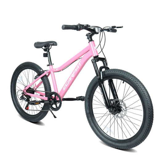 24" Youth Mountain Bike | 7-Speed, Front Disc Brake, Suspension & Alloy Rims