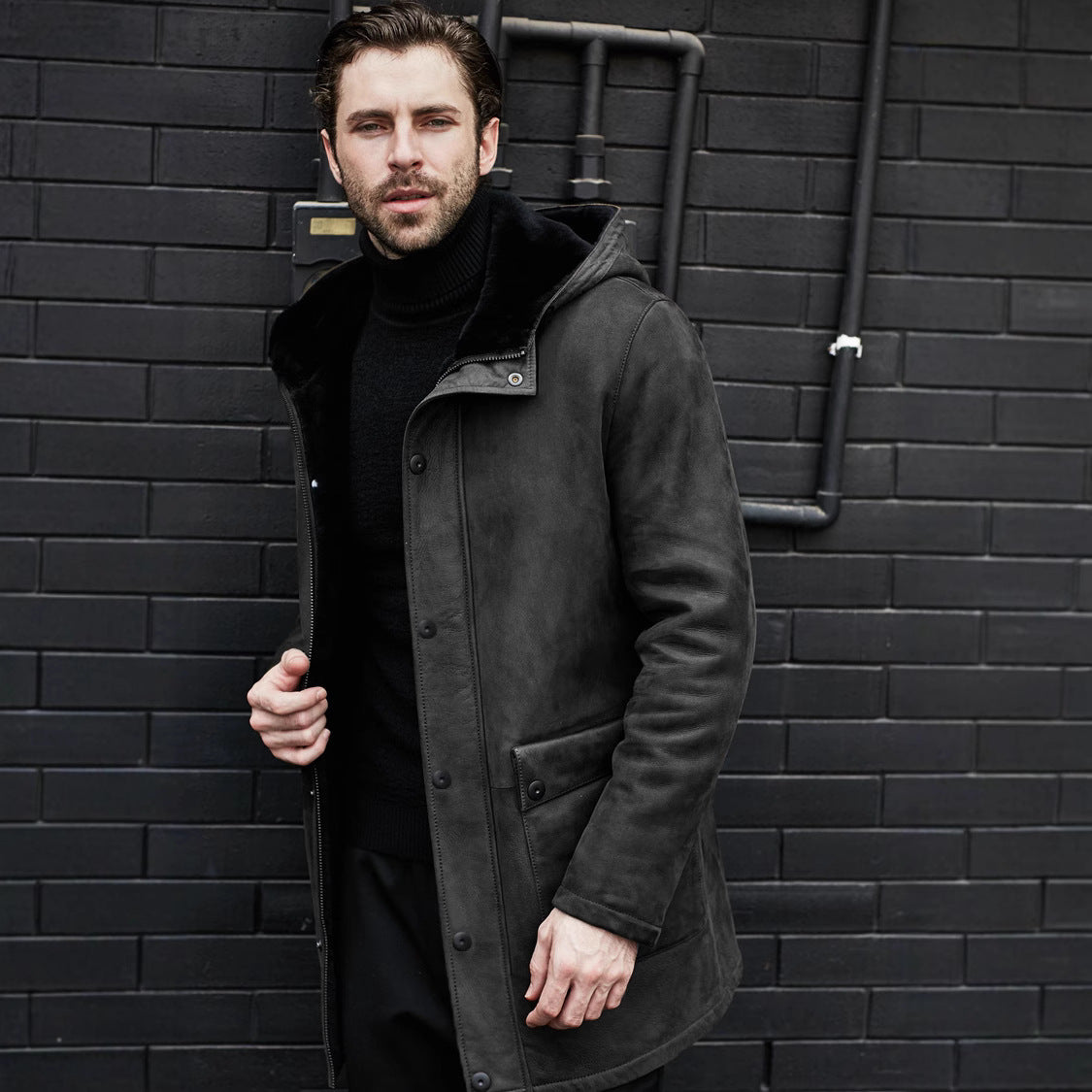 Casual Fleece Hooded Jacket For Men