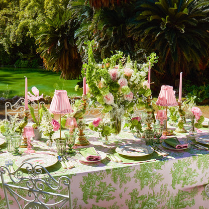 Pink & Green Santa Kristina Dinner & Starter Plates (Set of 8)
