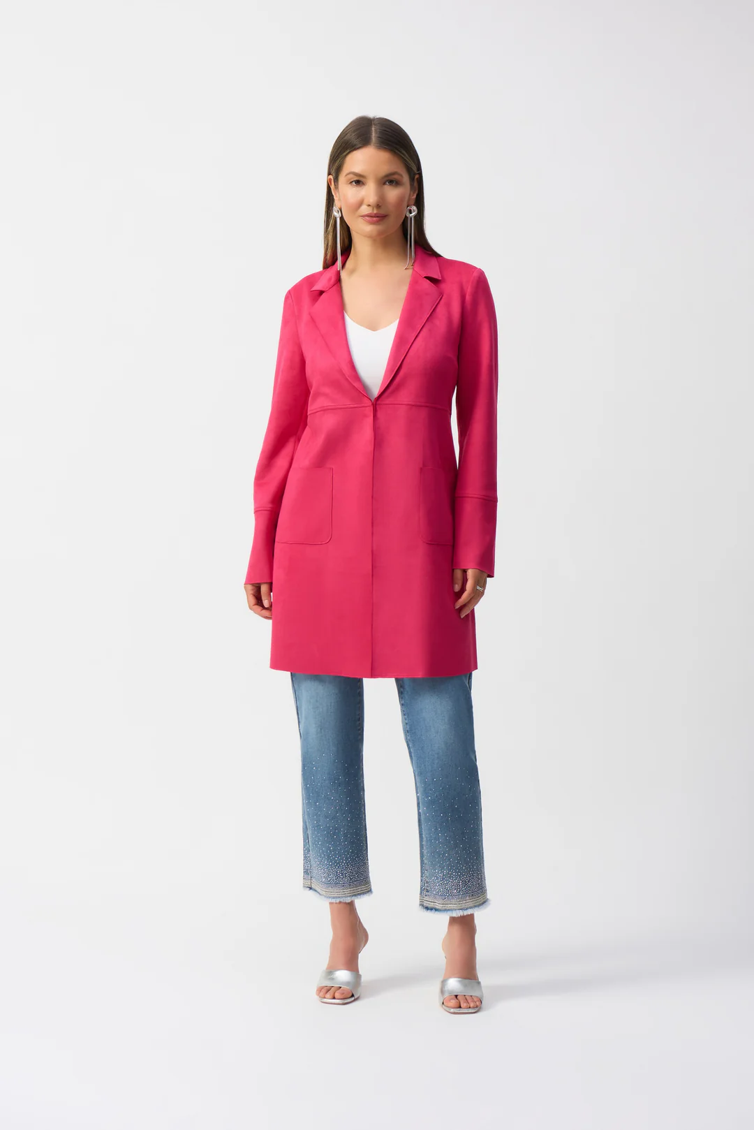 Joseph Ribkoff Scuba Suede Straight Jacket 251941