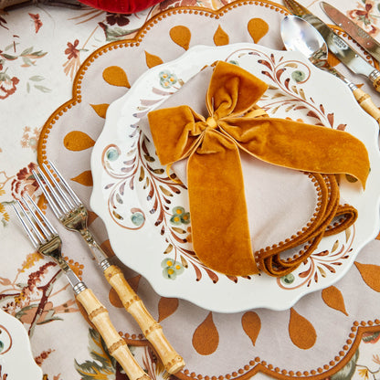 Taupe & Mustard Bettina Placemats & Napkins (Set of 4)