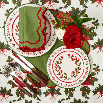 Green & Red Lily Placemats (Set of 4)
