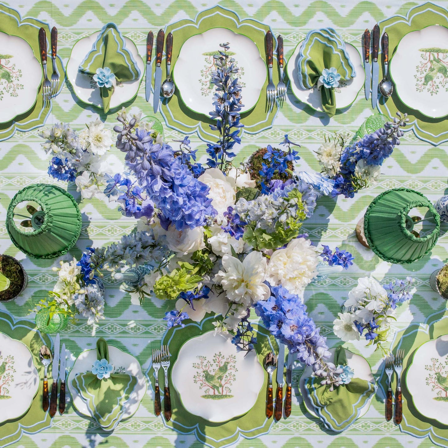 Green Fleur Napkins (Set of 4)