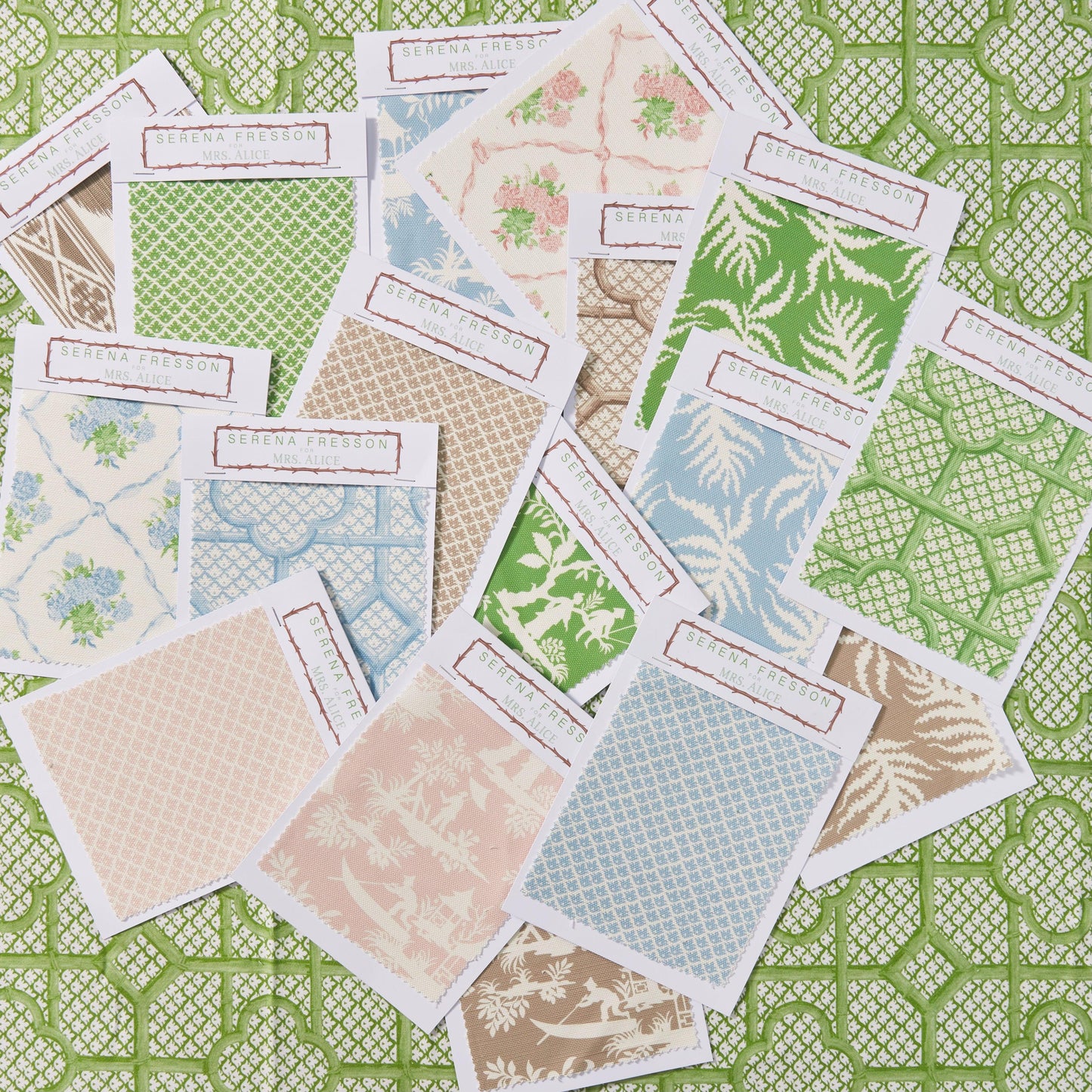 Pink Trailing Ferns Fabric