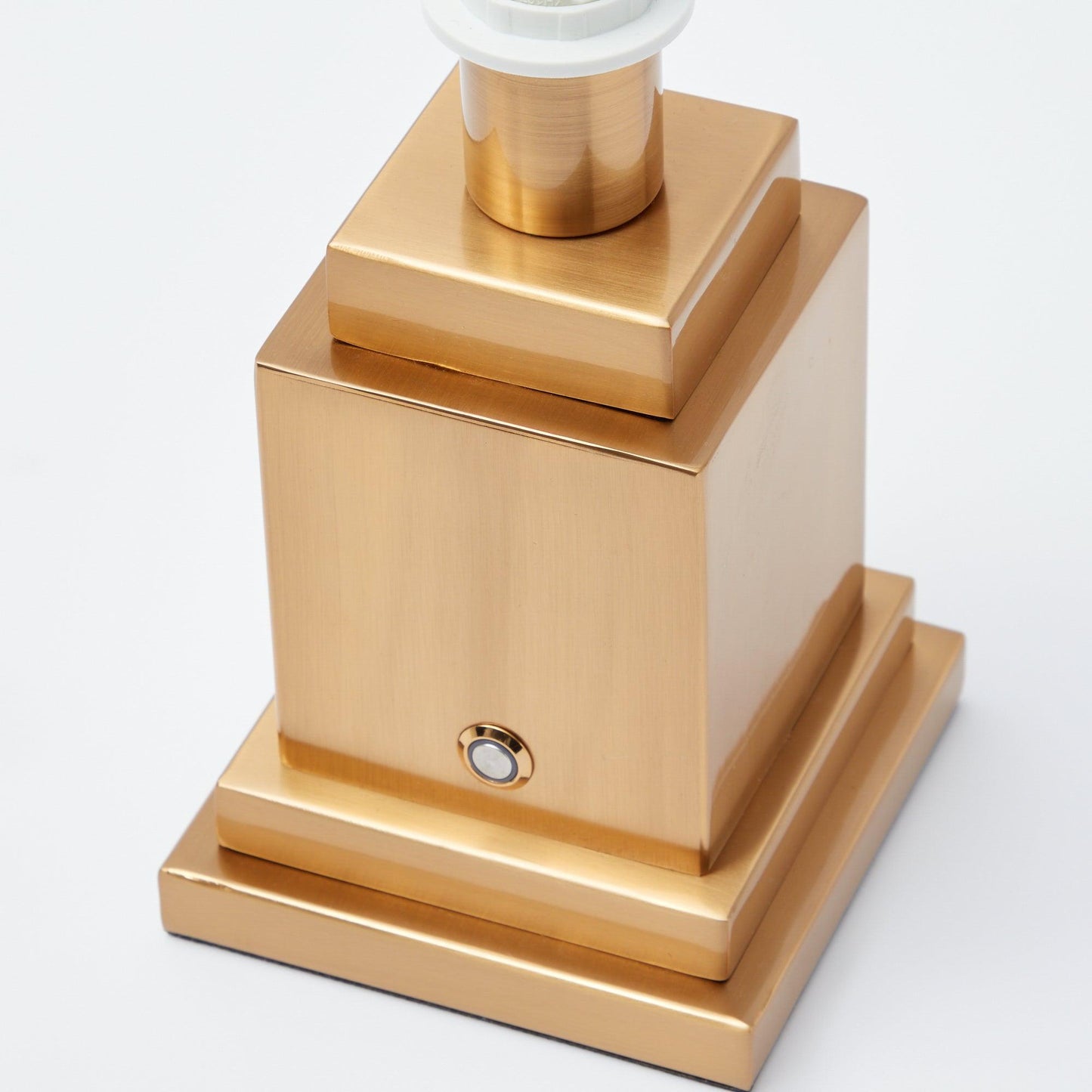 Small Square Rechargeable Lamp with Green Floral Shade (18cm)