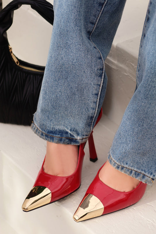 Sophia Slingback Pumps - Red