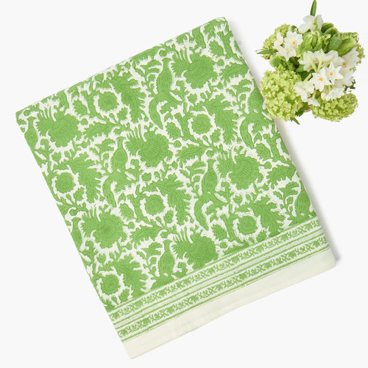Spring Green Pheasant Tablecloth