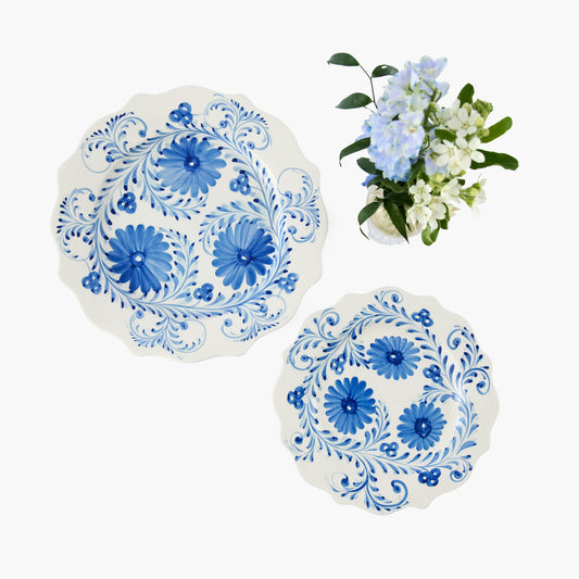 Blue Flowers Starter Plate