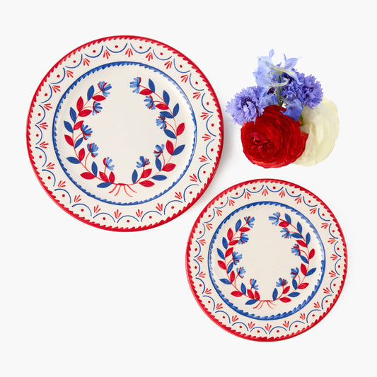Blue & Red Josephine Starter Plate