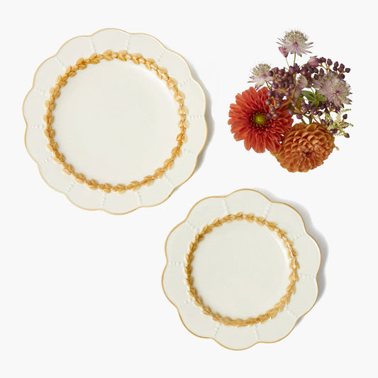 Putty Laurel Starter Plate