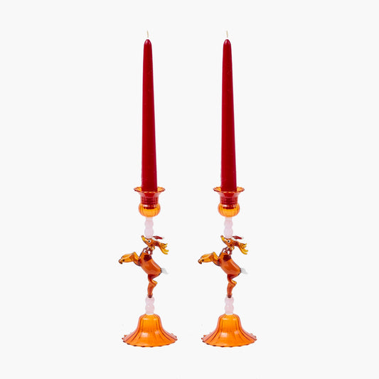 Bambi Glass Candle Holder (Pair)