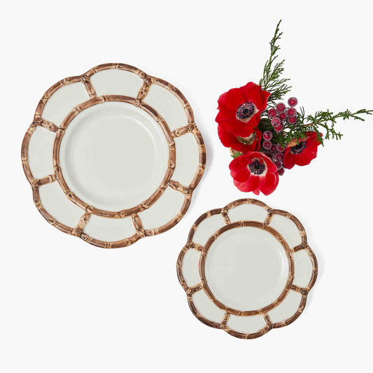 Petal Burnt Bamboo Starter Plate